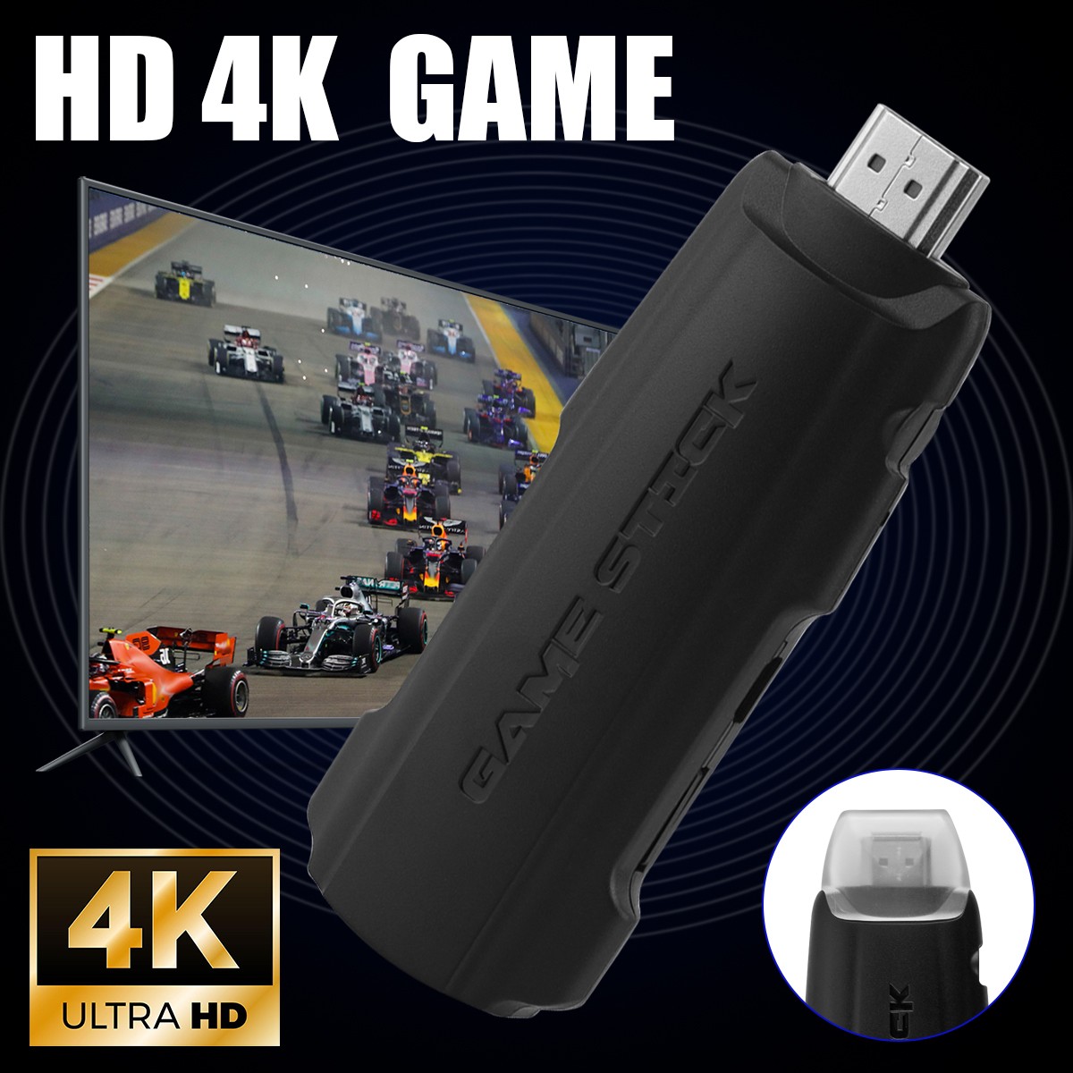 Video Game Console Retro 40000+ Games TV Stick 4K HDMI &2 Wireless Controller