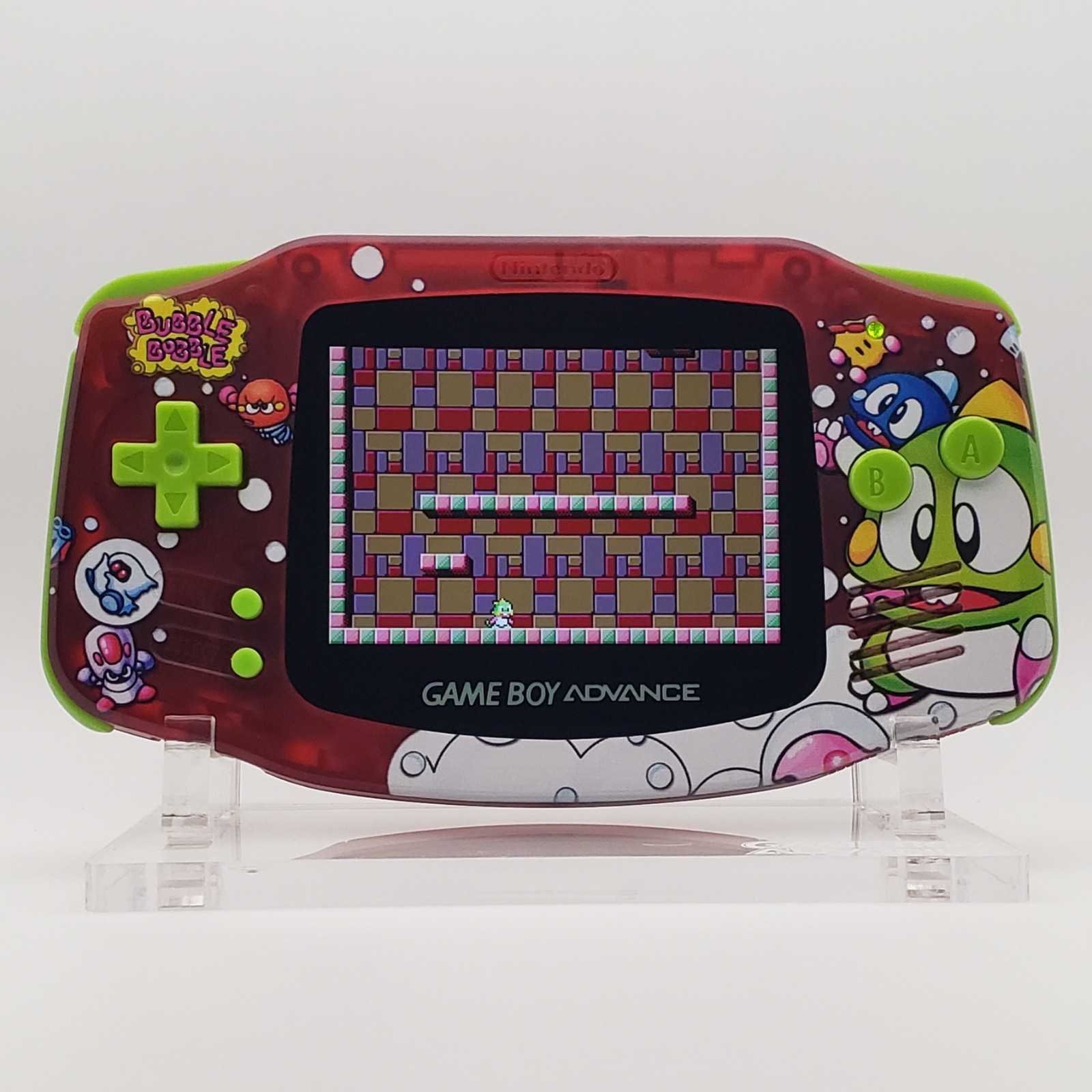 Bubble Bobble Themed Game Boy Advance, Funnyplaying Backlit IPS Screen