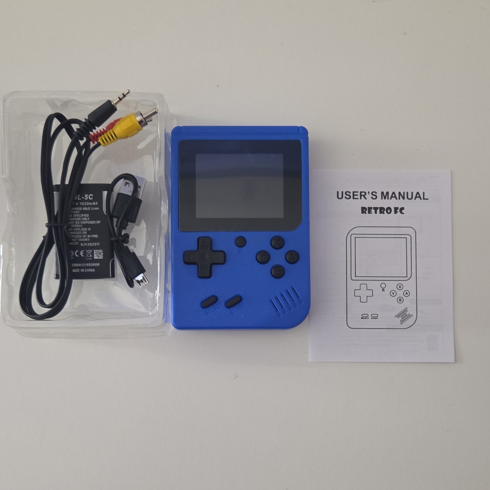 Retro FC Plus Handheld Game System Console 3.0in Backlit Screen Rechargeable AV
