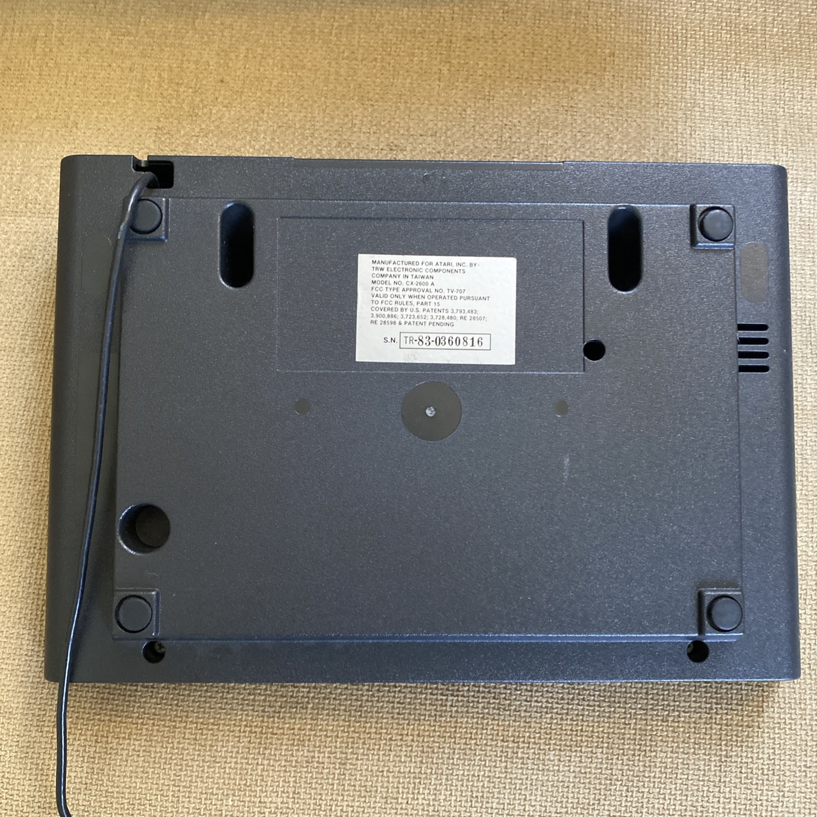 Atari 2600-Console Only-Not working-includes video Selector-PARTS ONLY AS IS
