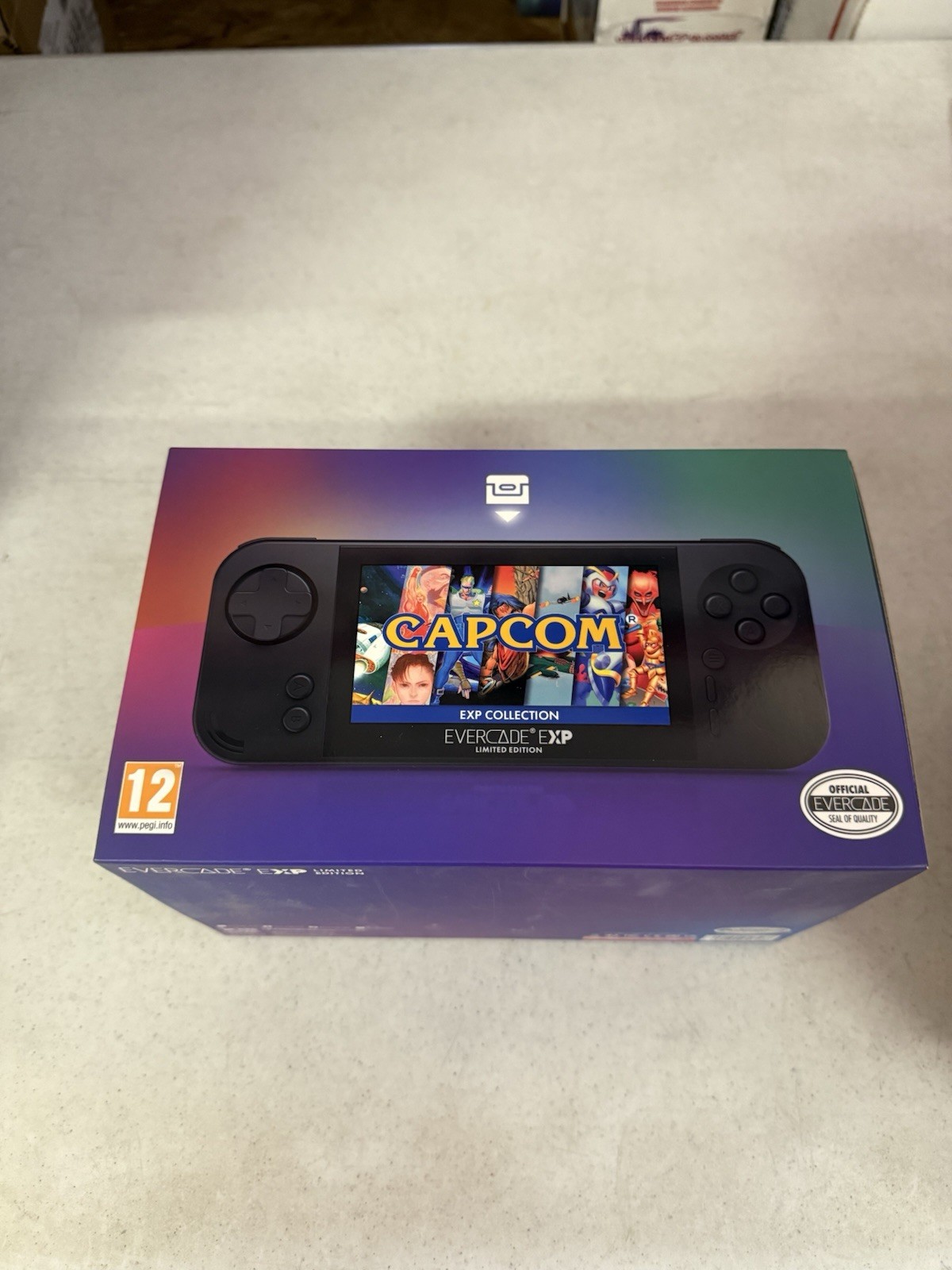 Evercade EXP Game Console Black Limited Edition Capcom Collection W/ Both Games