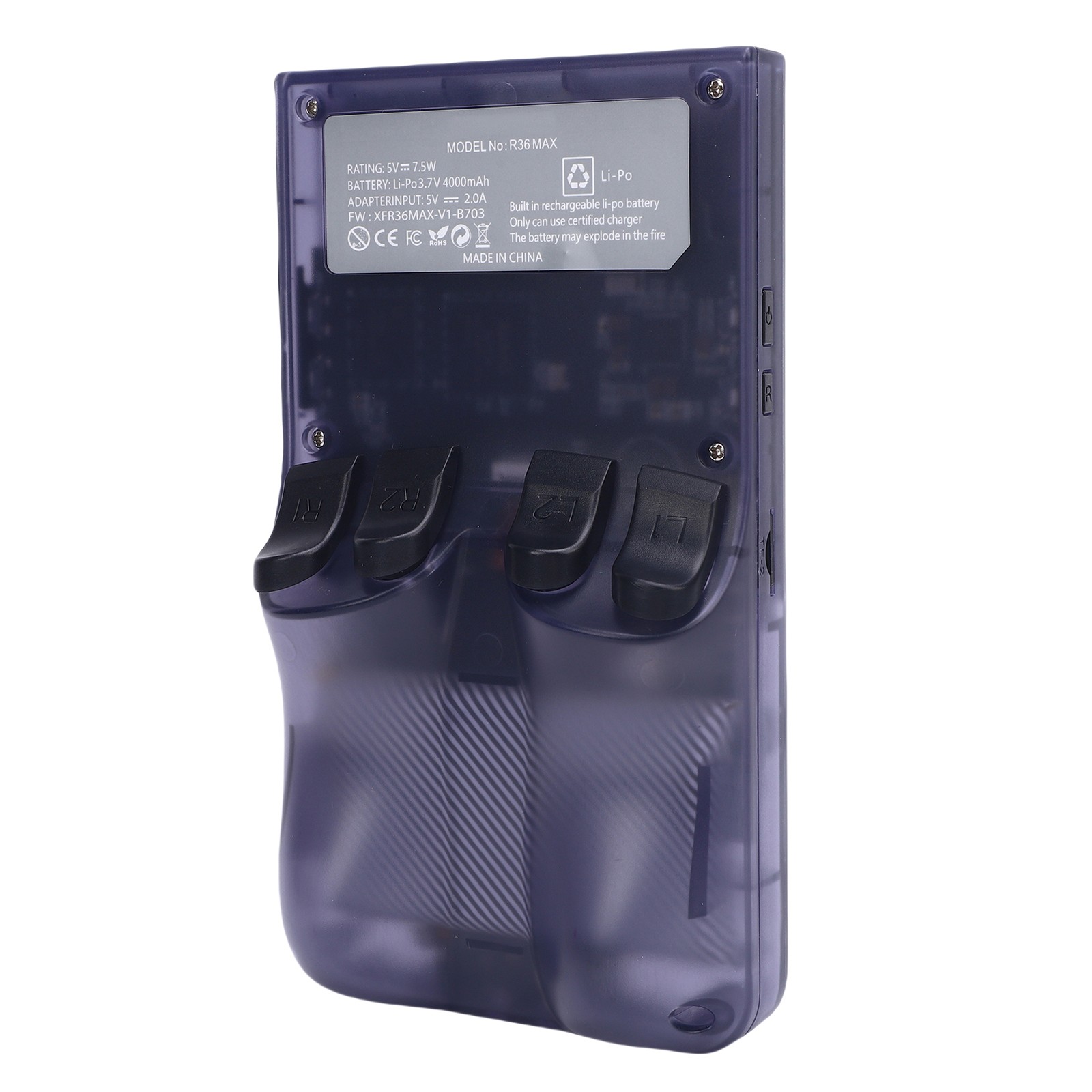 Handheld Game Console For System Translucent Grey 4 Inch 720×720 Screen
