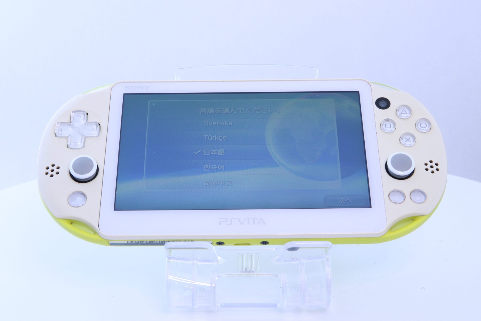 JP Game PS Vita PCH-2000 Lime Green White [ Rank：A]
