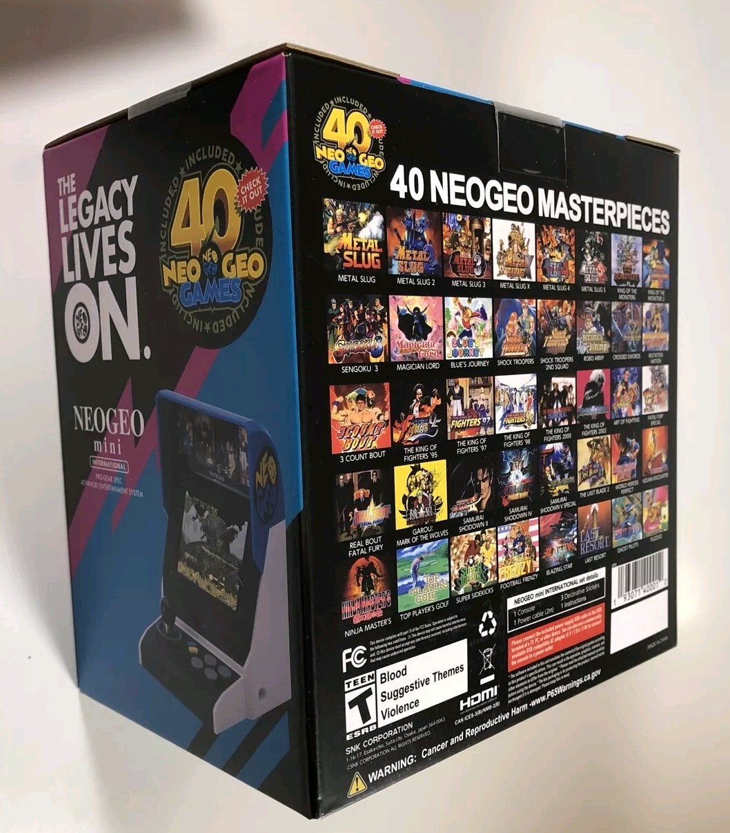 NEOGEO Mini International SNK 40th Console Plus Black Mini Pad – Brand New
