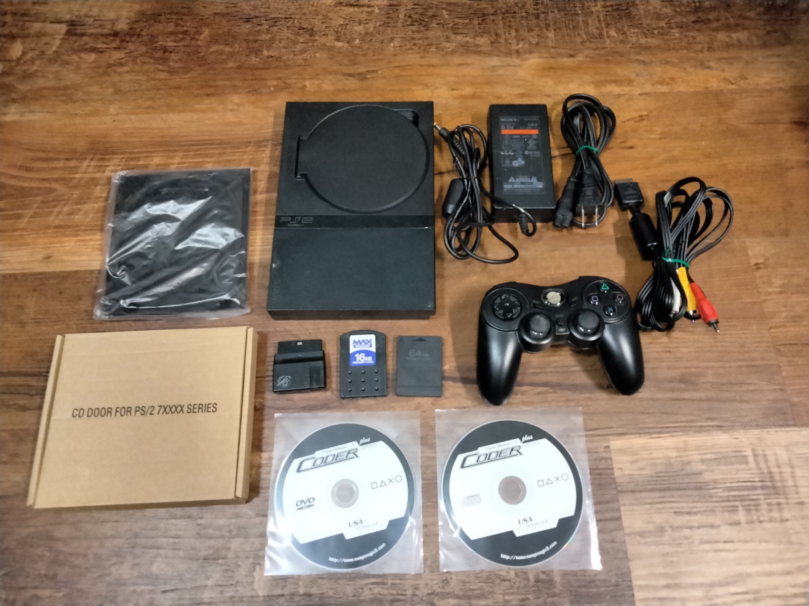 .Swap Magic Slim Sony PlayStation 2 Black SCPH-77001 WORKING CD+DVD PS2