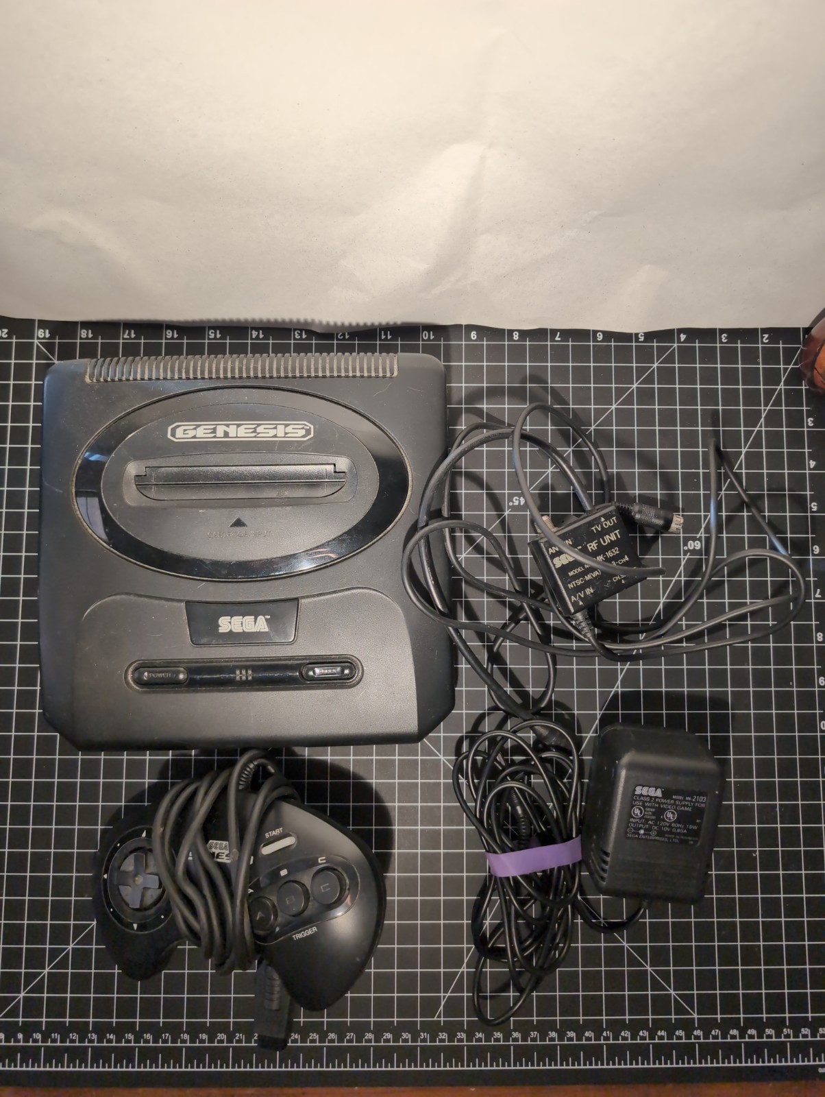 Original OEM Sega Genesis System Model 2 Console w/RF Unit [Missing Sonic Game]