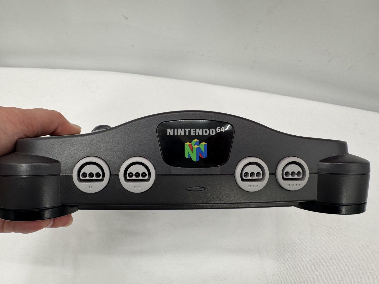 1996 Nintendo 64 Memory Expansion Control Deck Charcoal Gray NUS-001 (USA)
