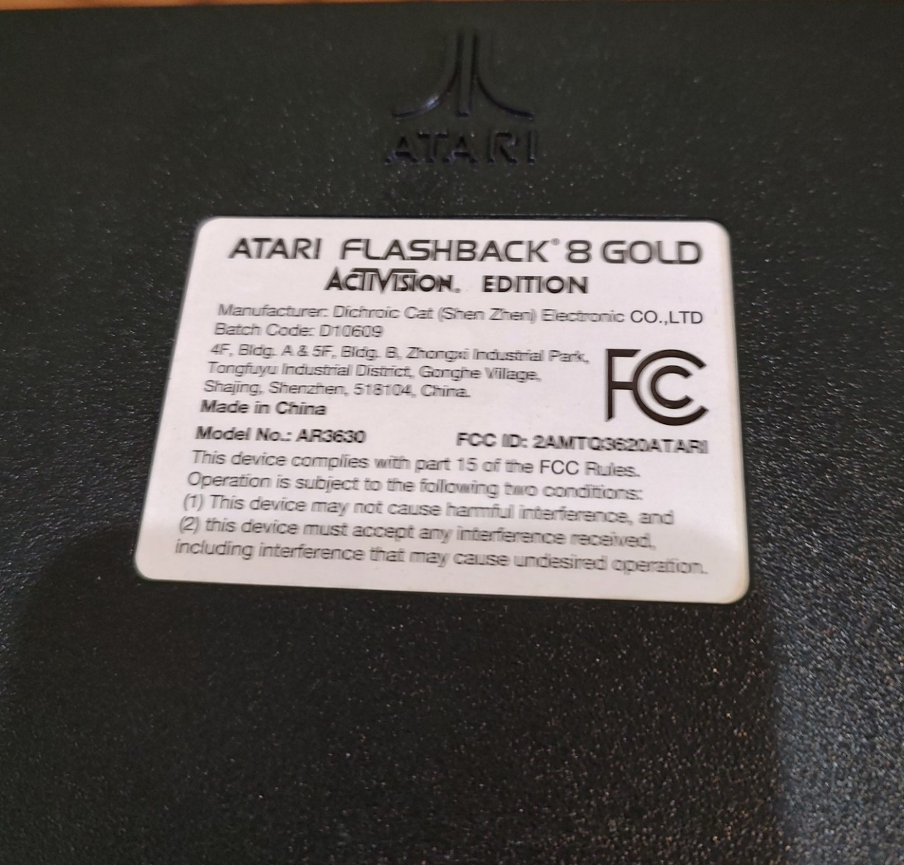 Atari Flashback 8 Gold AR3630 Game System With Power Cord – Tested