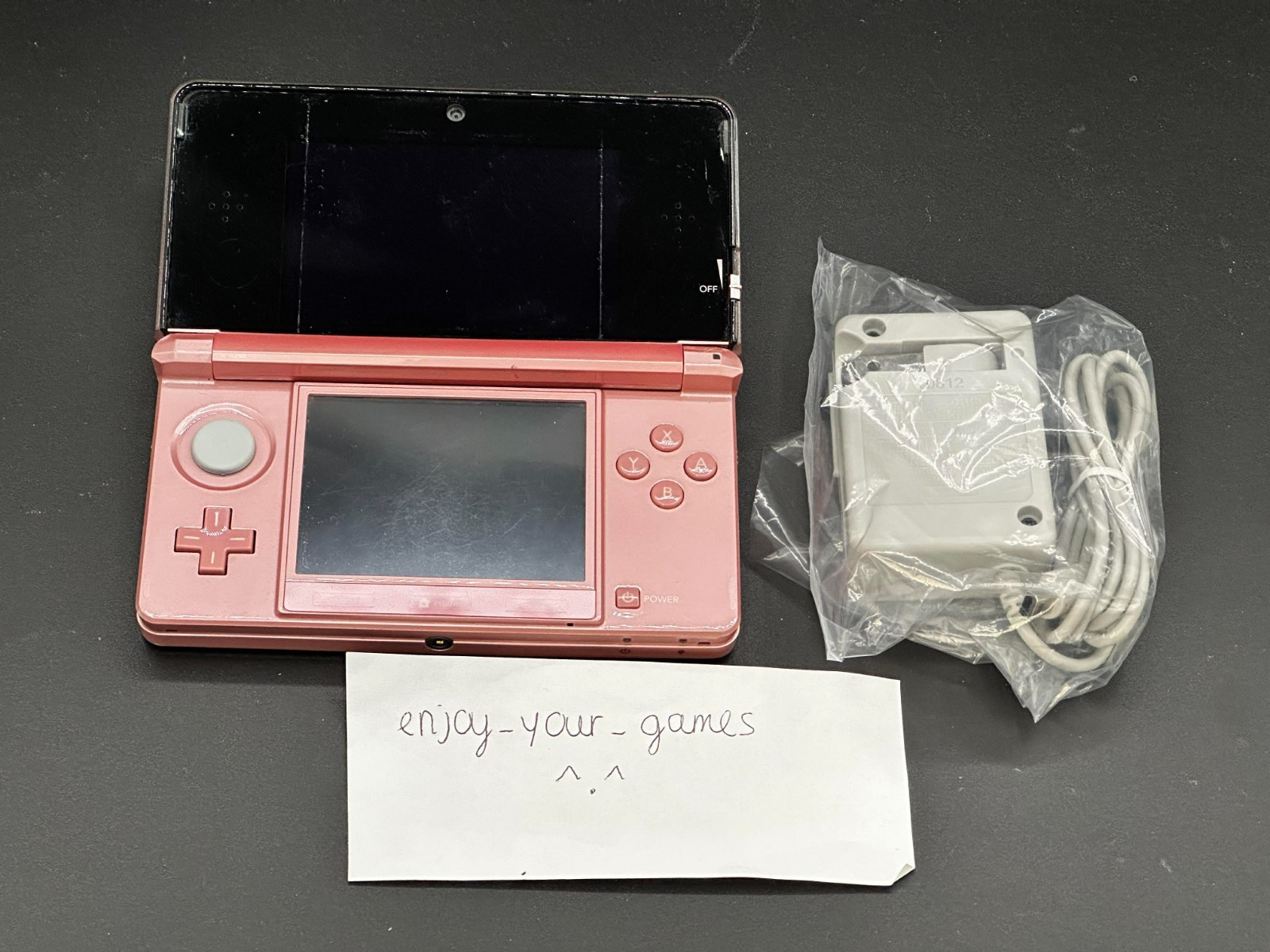 Nintendo 3DS Pearl Pink Console | English | Charger | US Seller – SHIP IN 1-DAY