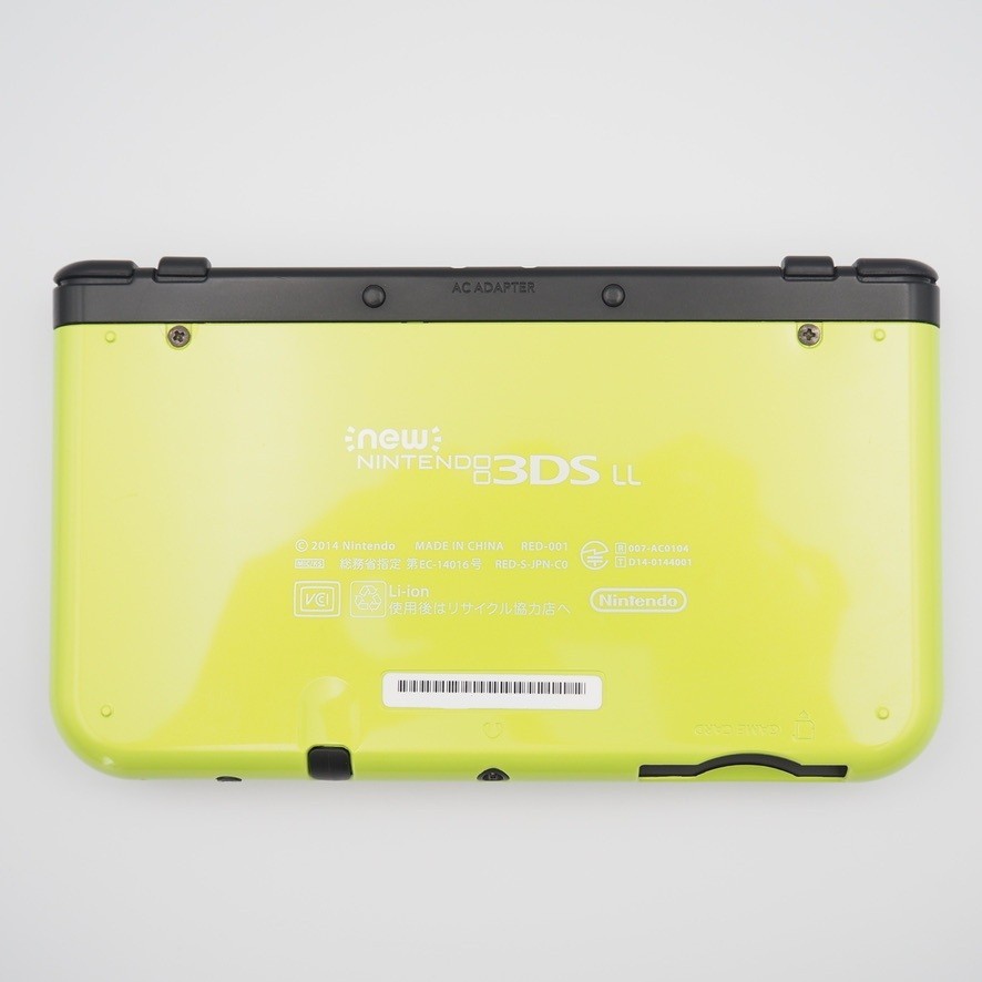 [EXC] New Nintendo 3DS XL LL lime Black Console Stylus Tested Japanese ver