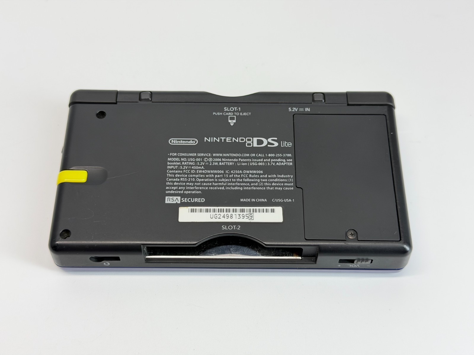 Nintendo DS Lite Blue/Black Handheld System Bundle *Cracked Hinge*