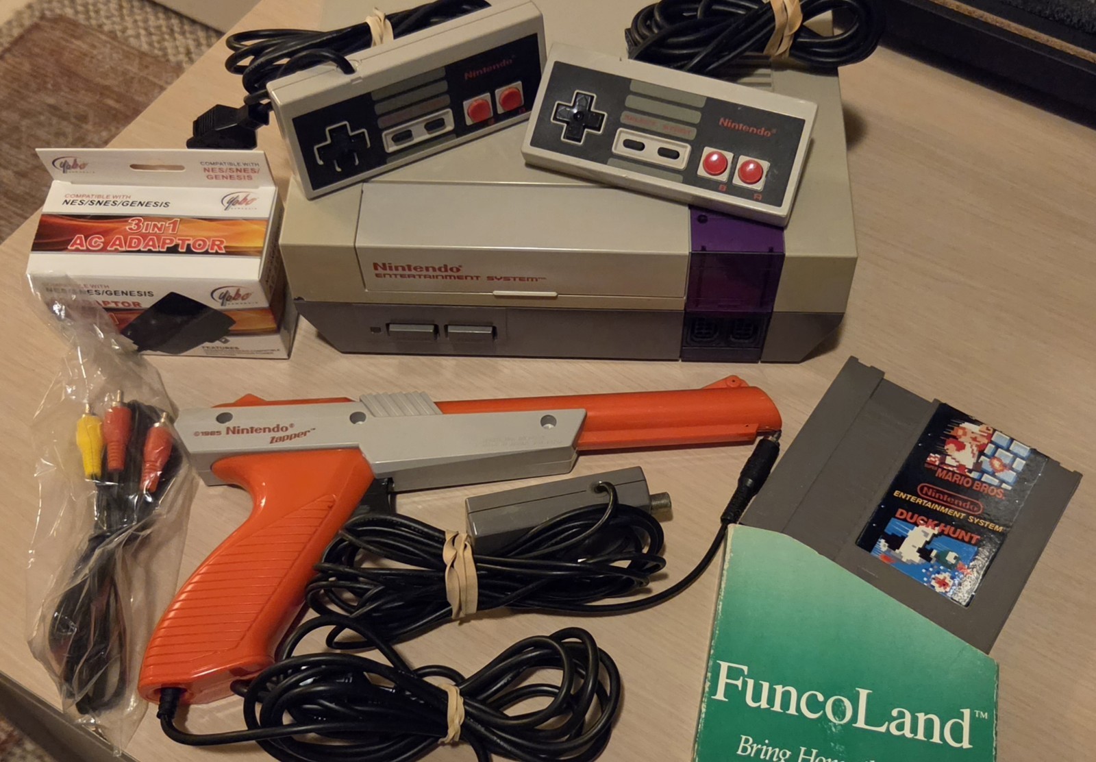 Nintendo NES Action Set Console & Game Lot New 72 Pin Region Unlock Super Mario