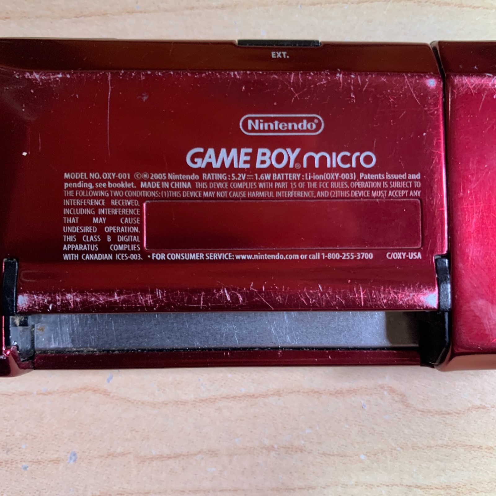 Nintendo Game Boy Micro Red 20th Anniversary New Battery Faceplate Charger Case