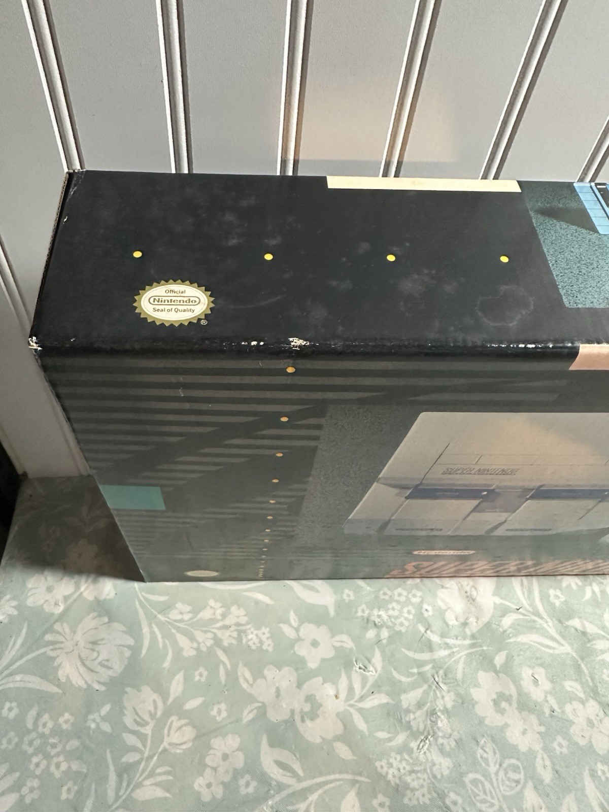 Super Nintendo SNES Console Box Only- Styrofoam And Inserts Poster