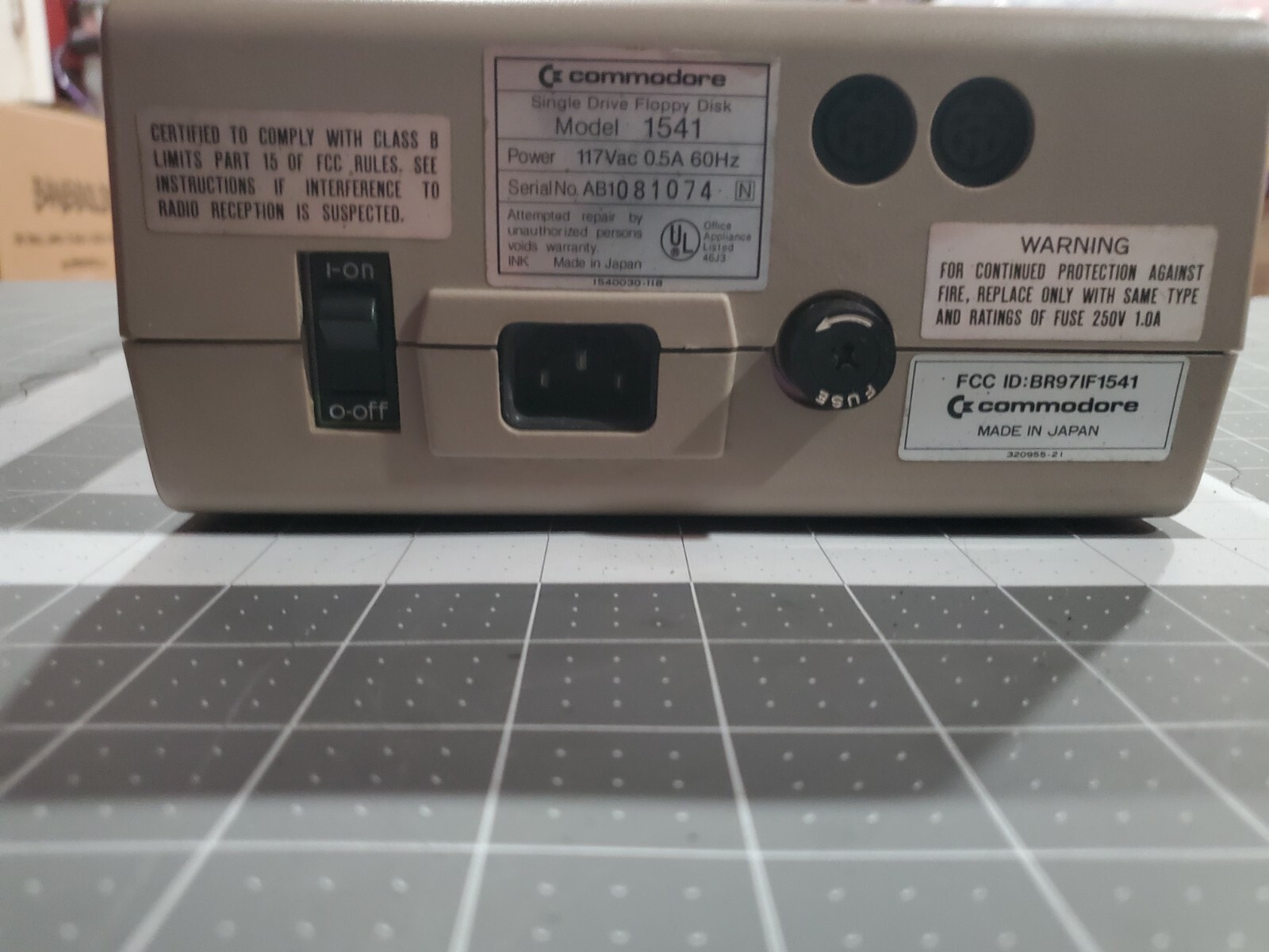Commodore 64 Floppy Disk Drive: Model 1541 Untested Powers on