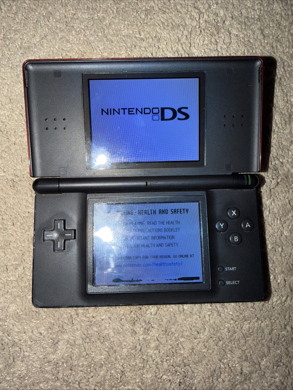 Nintendo DS Lite Crimson Red Tested Working SEE DESCRIPTION