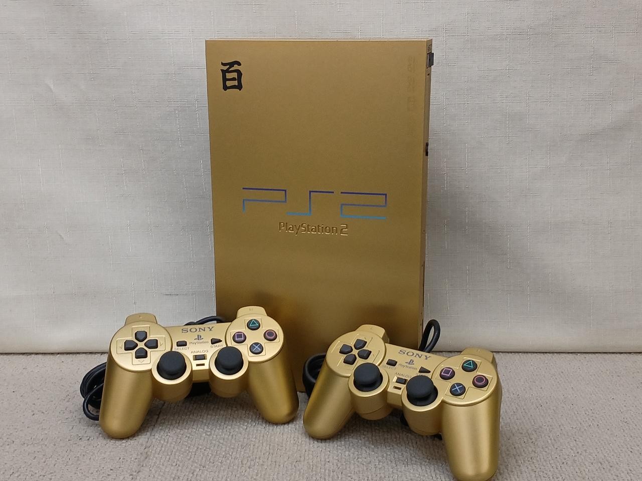 PS2 Console Mobile Suit Z Gundam Hyakushiki Gold Pack SCPH-55000 GU with Game