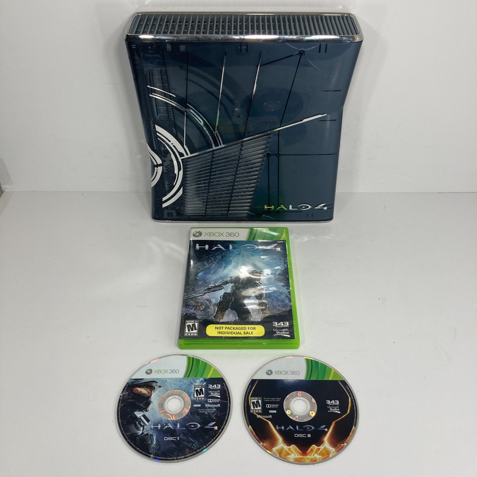 Microsoft Xbox 360 S Halo 4 Limited Edition Console 320GB HDD Model 1439 TESTED