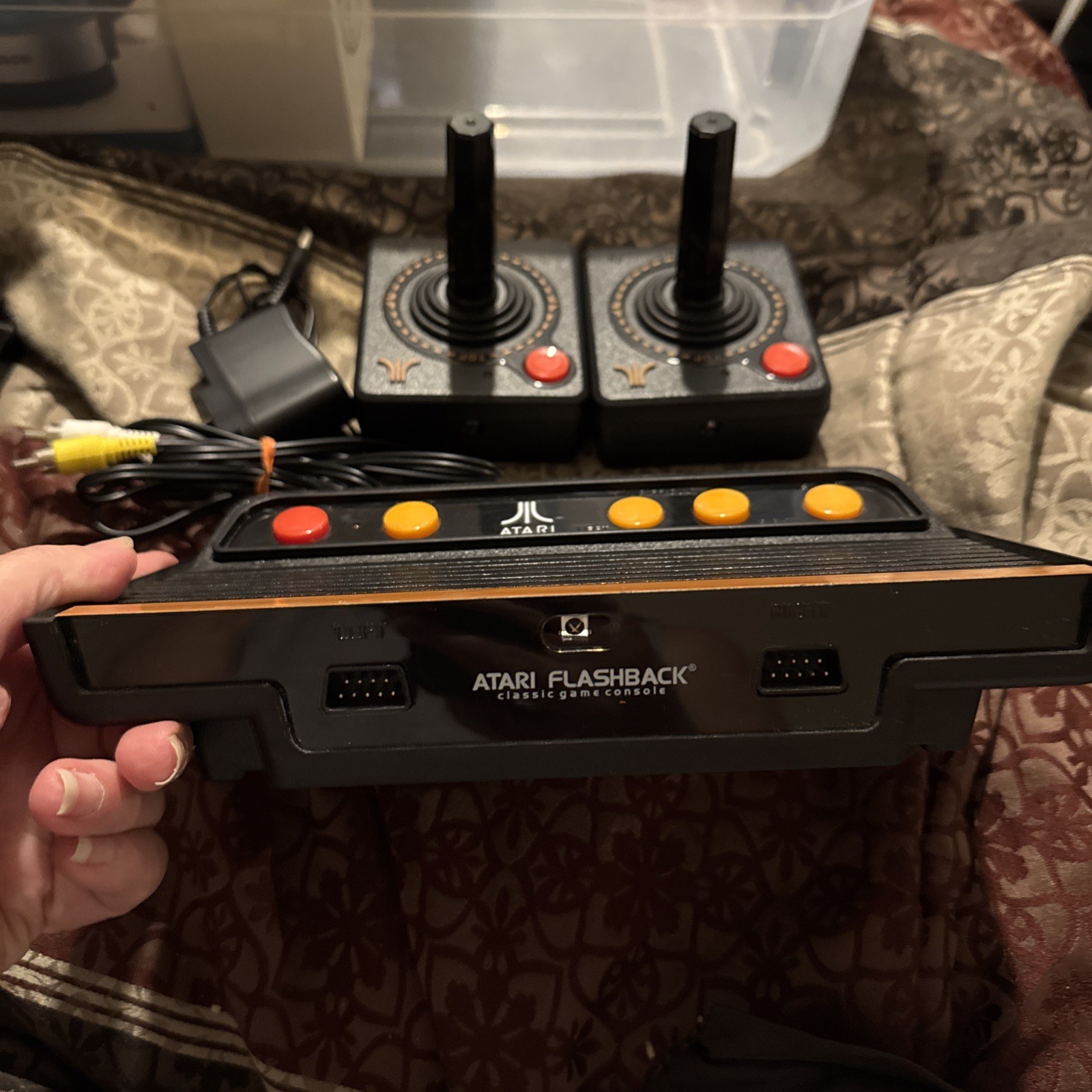Atari Flashback 7 Classic Game Console Black/Orange, 2 Controllers Tested