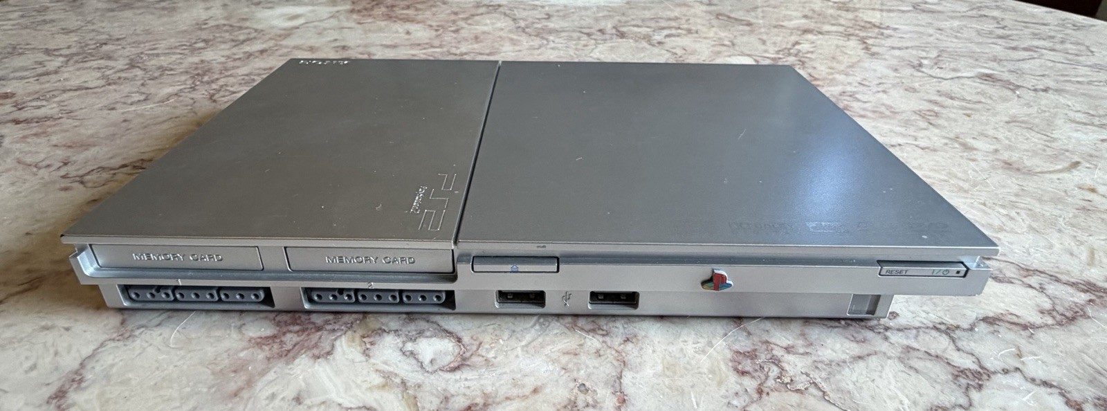 Sony PlayStation 2 PS2 Slim Satin Silver SCPH-90001 REGION FREE Complete Console