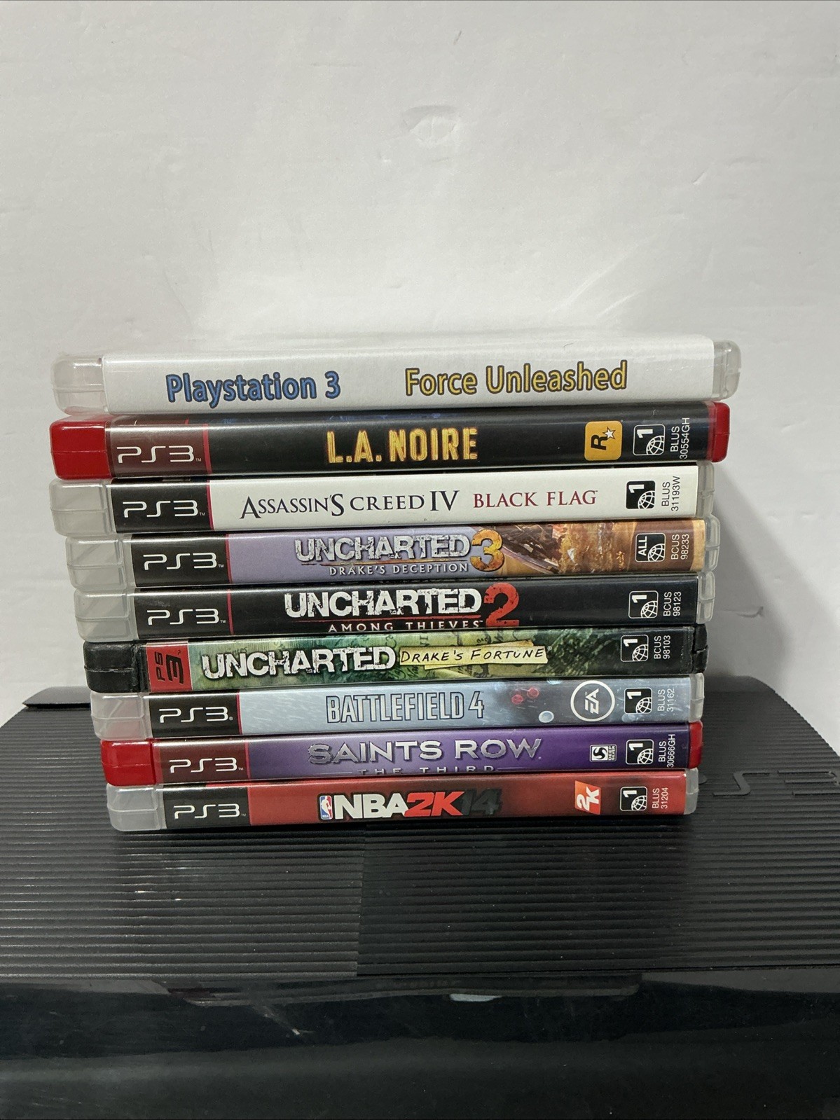 Sony PS3 Super Slim 250GB Console W/Controller Black – 9 Games – Cech-4201B!