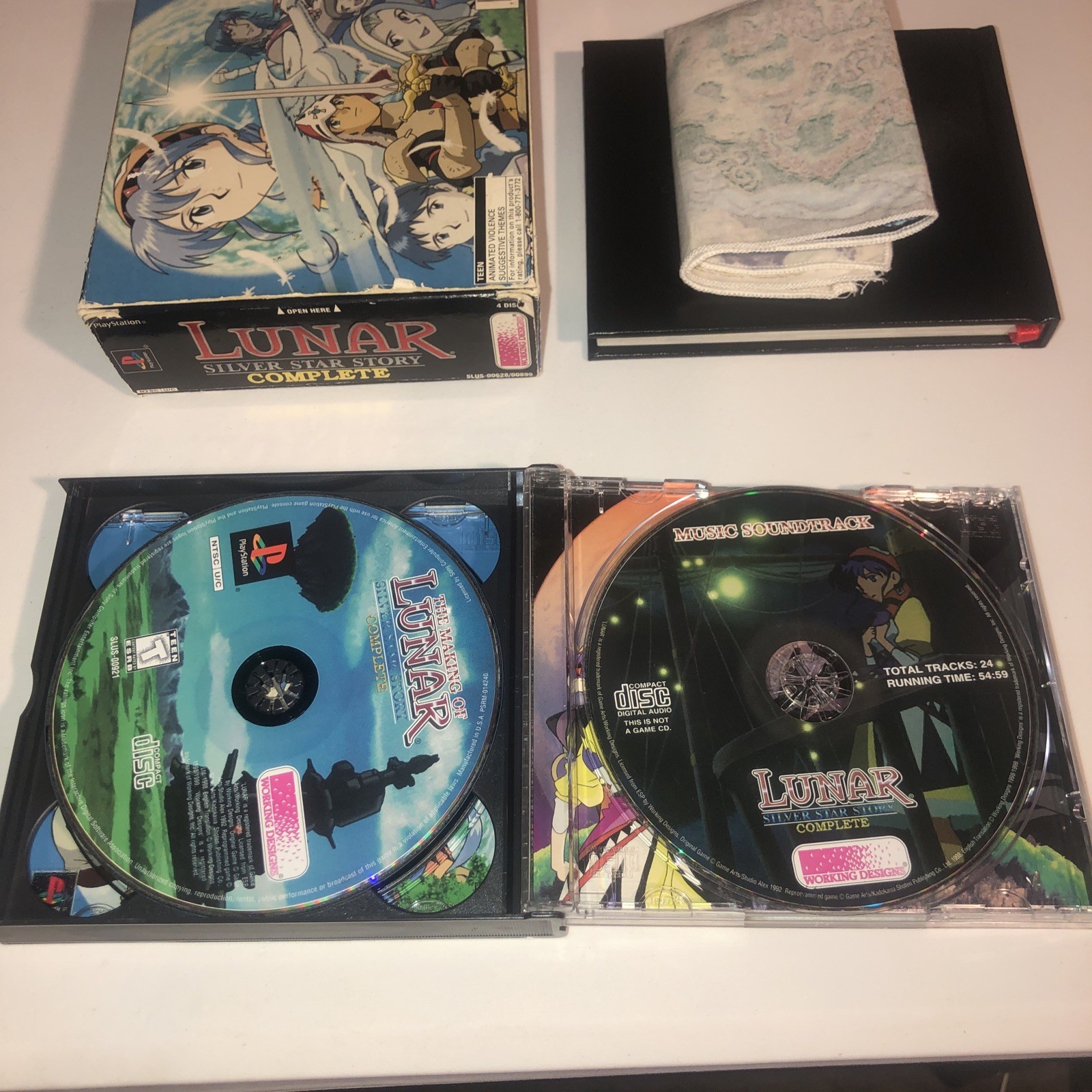 Lunar Silver Star Story Complete Box Set – PS1 4 Discs + Map