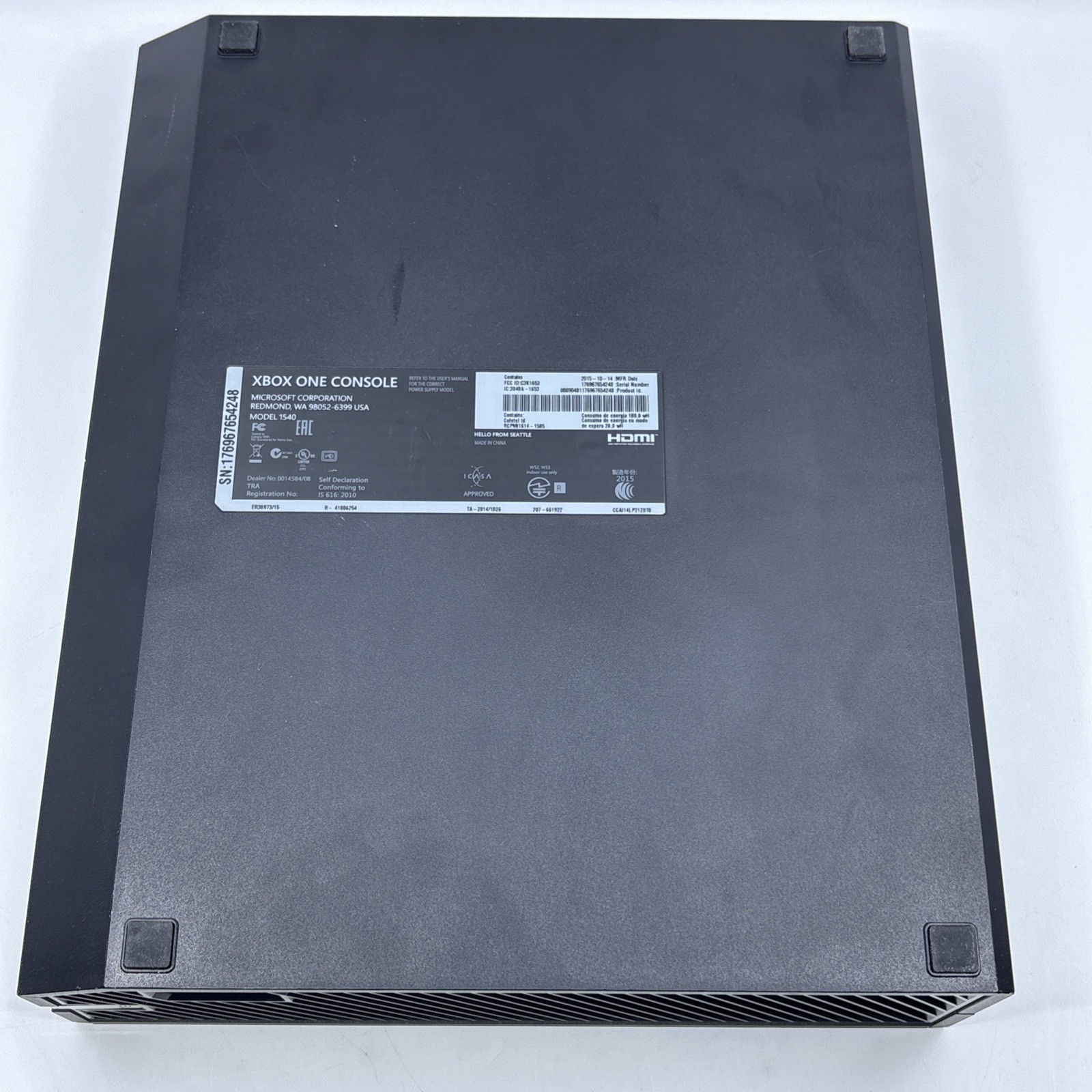 Microsoft Xbox One 500GB Console Model 1540 Black w/ Power Adapter – TESTED!