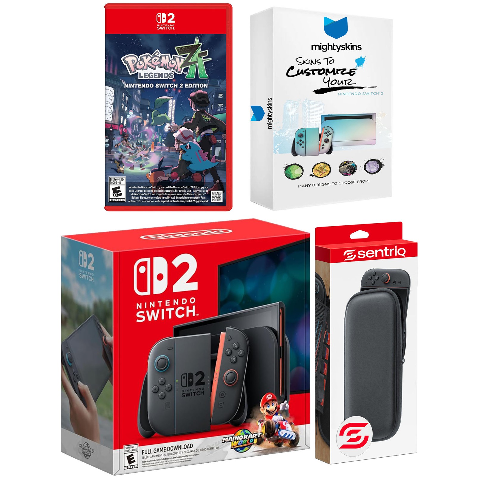 Nintendo Switch 2 Mario Kart World, Pokemon Legends ZA and Carry Case Bundle