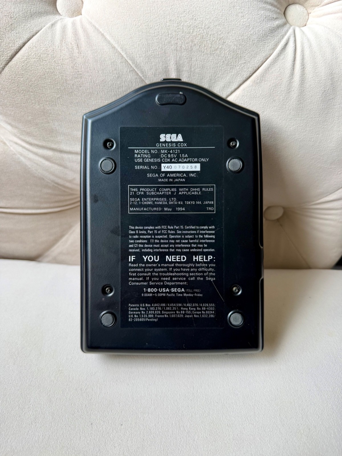Sega Genesis CDX – Black