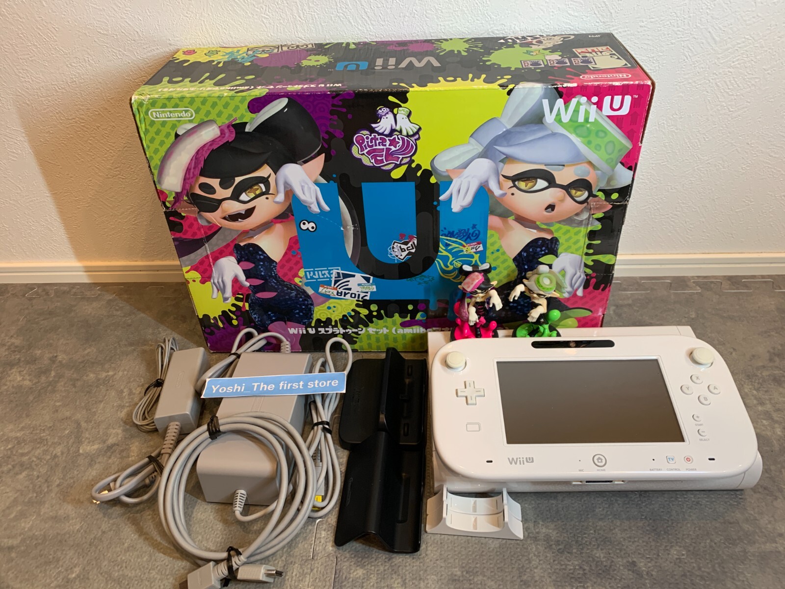 Nintendo Wii U Splatoon set with amiibo Aori & Hotaru 32GB White Japan ver.