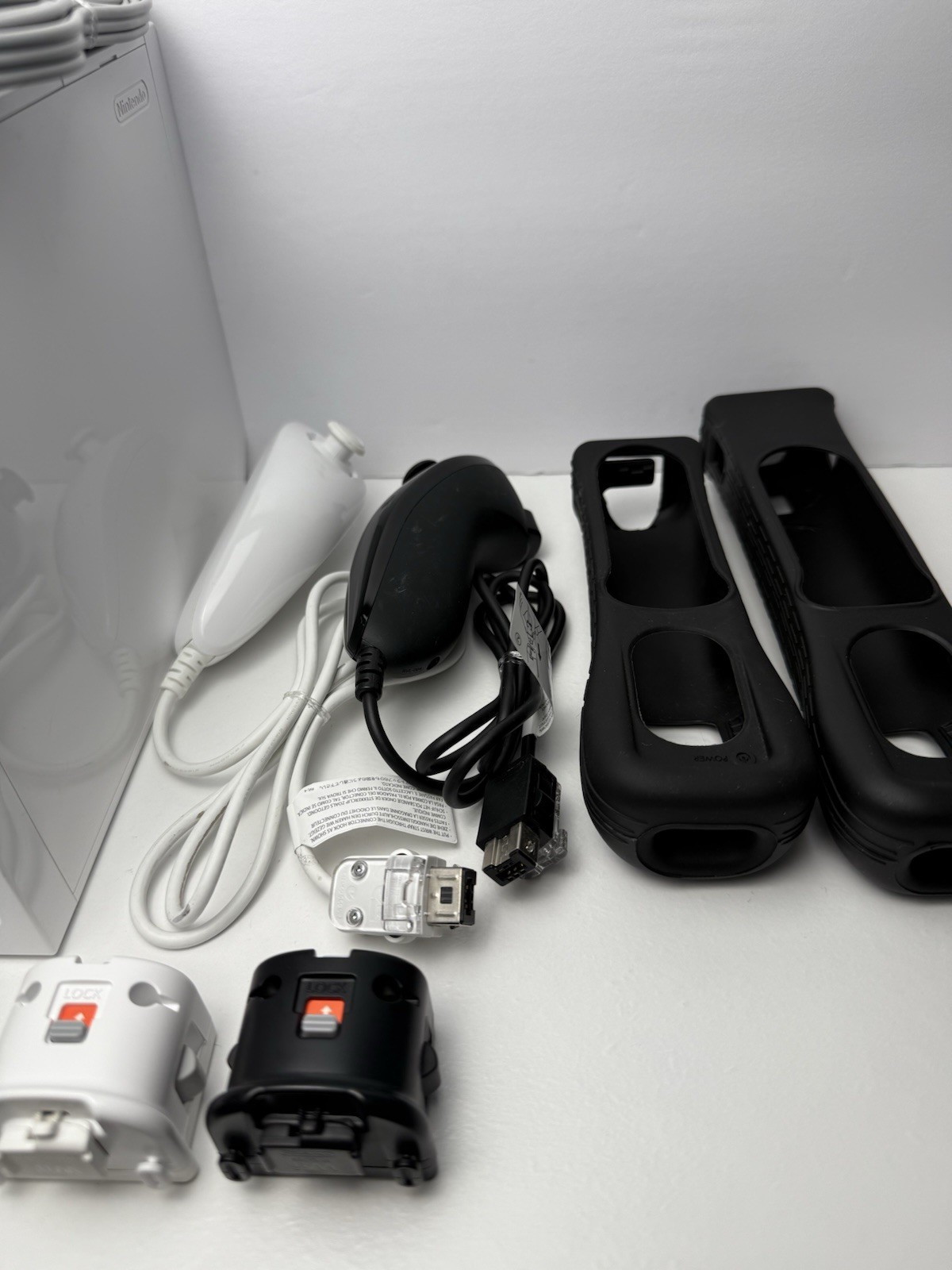 Nintendo Wii Console OEM Controllers + Nunchuck With Wii Motion Plus Adapters