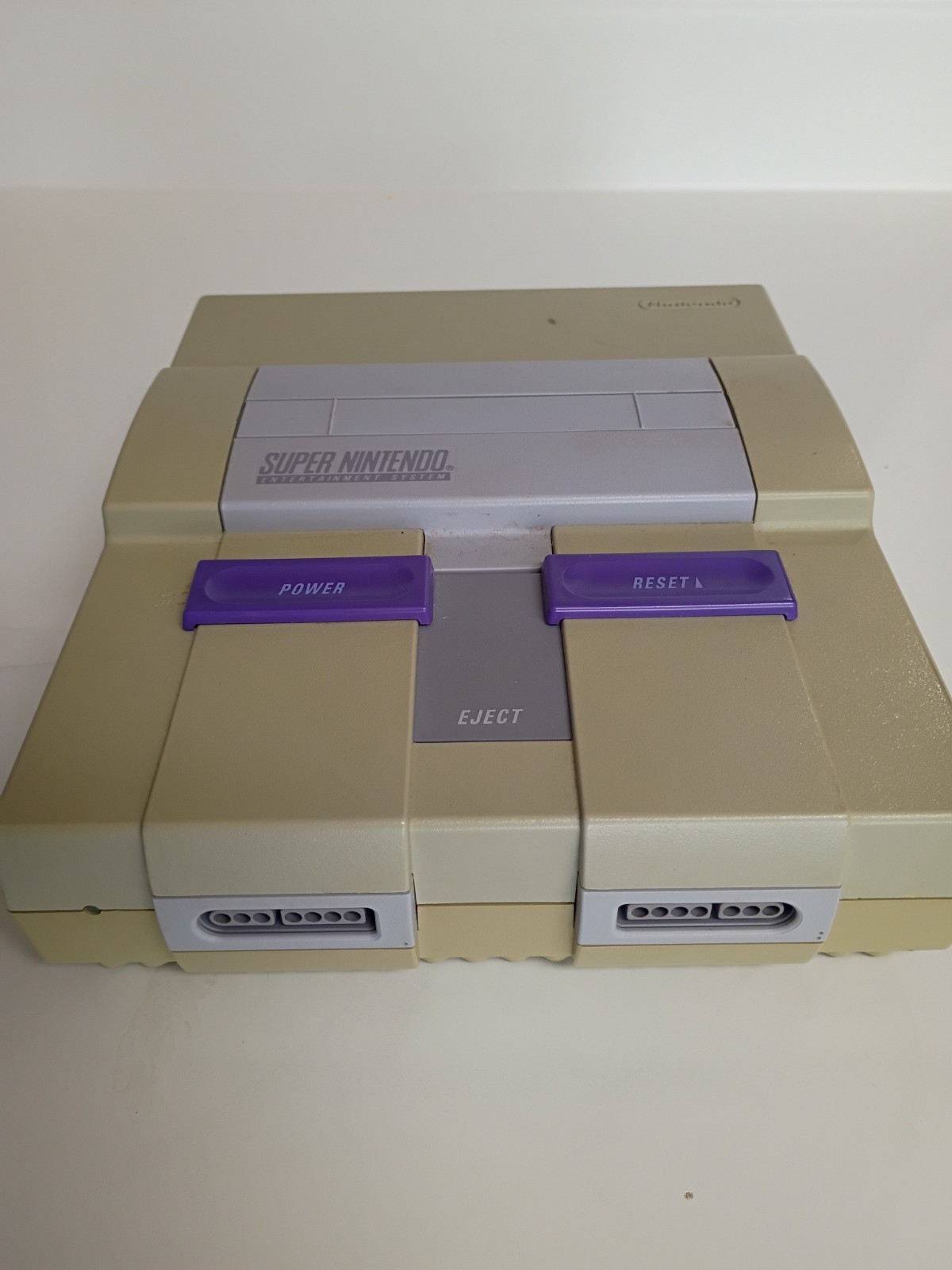 Super Nintendo SNES SNS-001 Console Tested 2 Controllers Nuby Case OEM