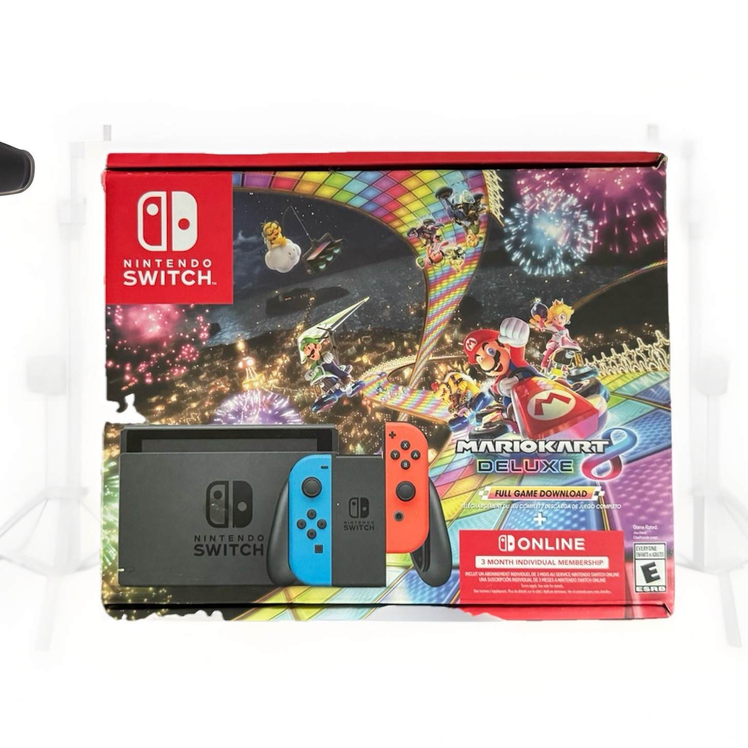 Nintendo Switch 32GB Mario Kart 8 Deluxe Bundle Neon Red/Blue Joy-Con NTSC