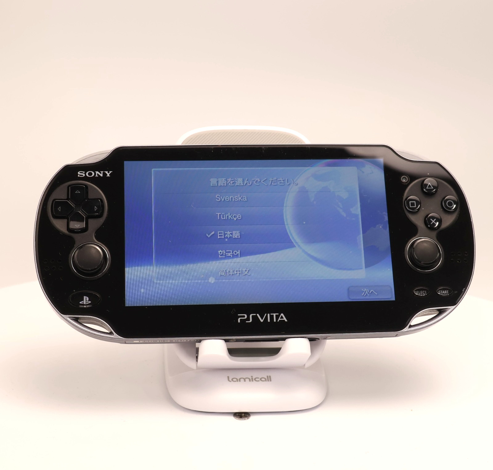 PS Vita PCH-1100 Sony PlayStation Crystal Black Console Only Region Free 443