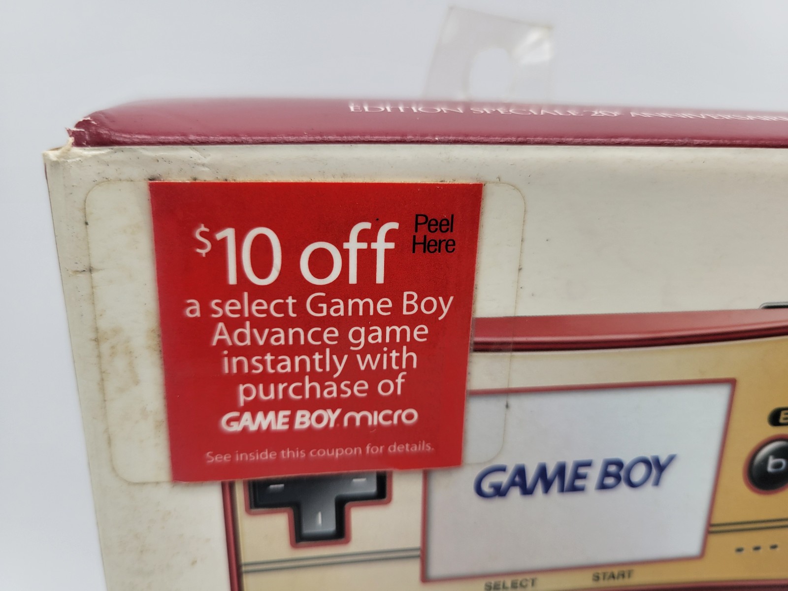 BOX ONLY Nintendo Game Boy Micro – 20th Anniversary Edition BOX ONLY