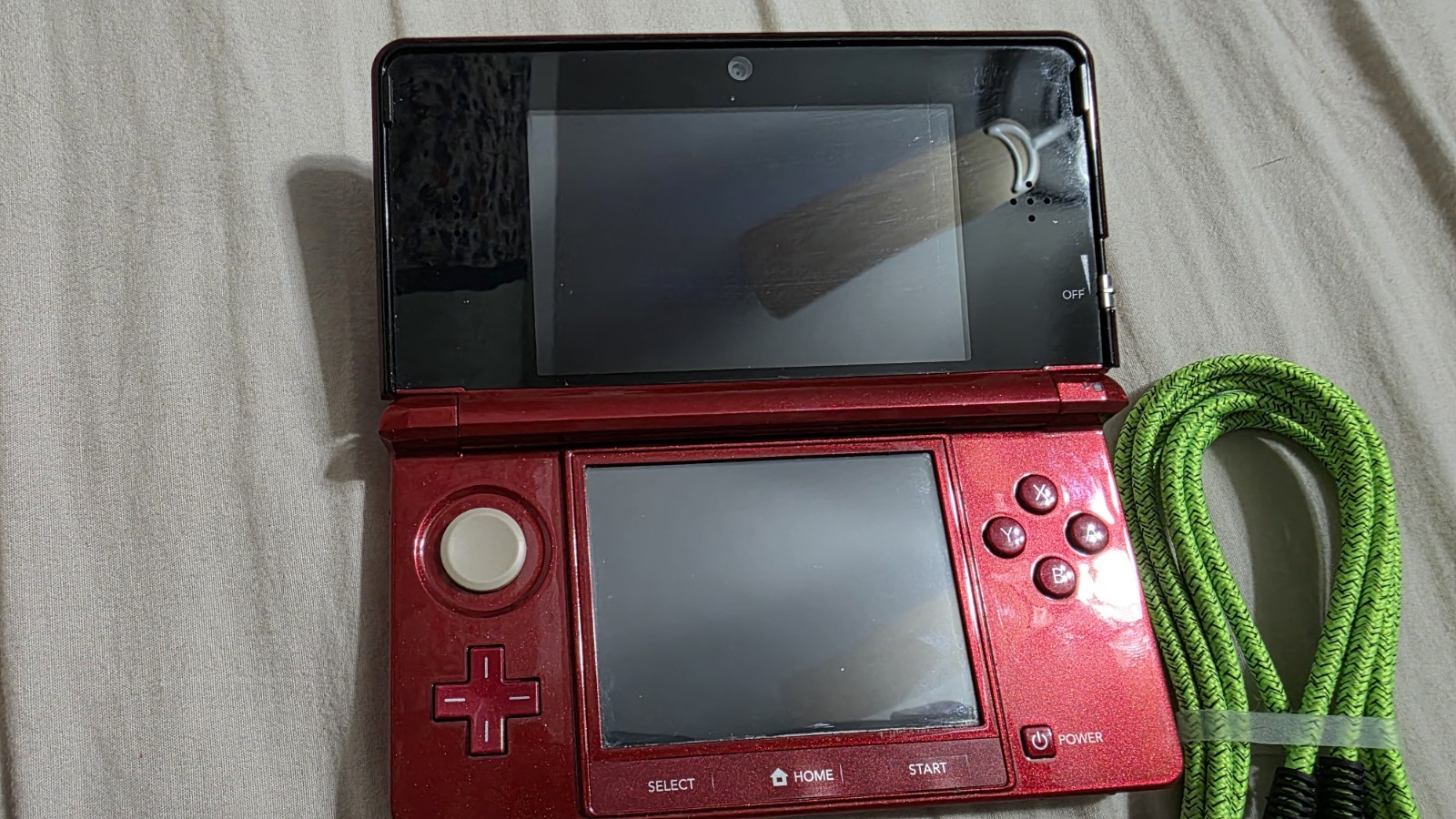 Nintendo 3DS Handheld System – USBC Charge Port – Flame Red