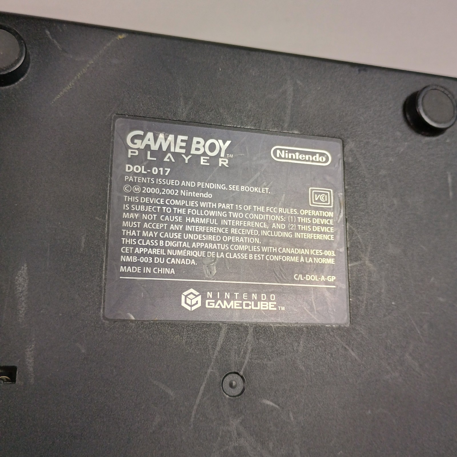 Nintendo GameCube Gameboy Player Adapter Only DOL-017 Black Used Tested
