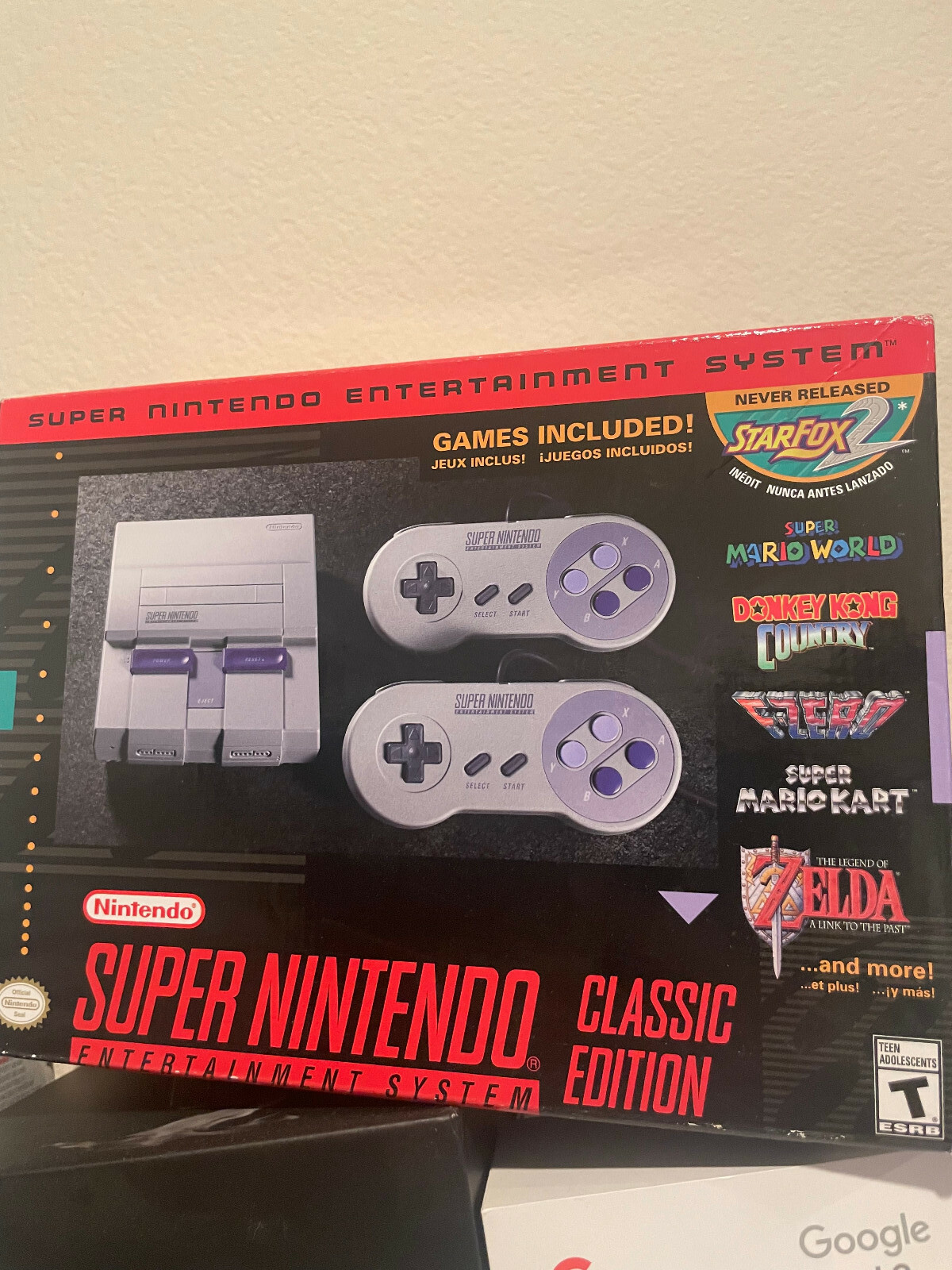 Authentic Nintendo SNES Classic Edition Mini Console w/ 20 Games & 2 Controllers