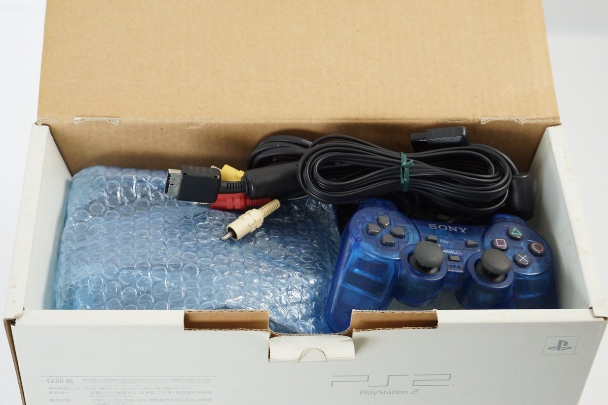 PS2 OCEAN BLUE Console System Made in Japan SCPH-37000 L NTSC-J Playstation 2 12