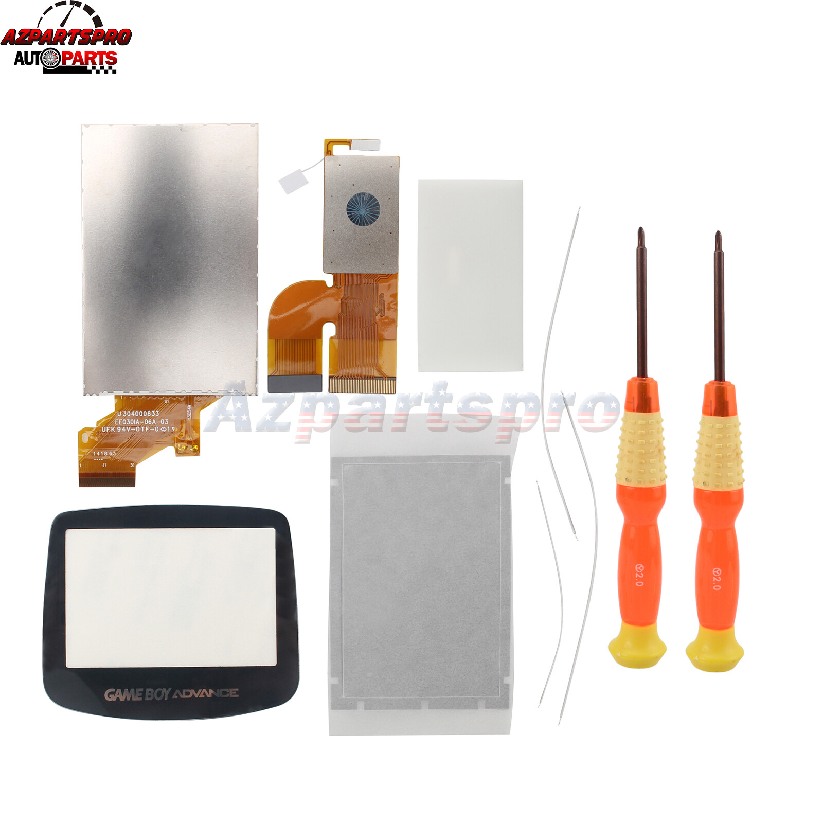New Screen MOD LCD Backlight Kit Fit For Nintendo GBA IPS v2 Game Boy Advance
