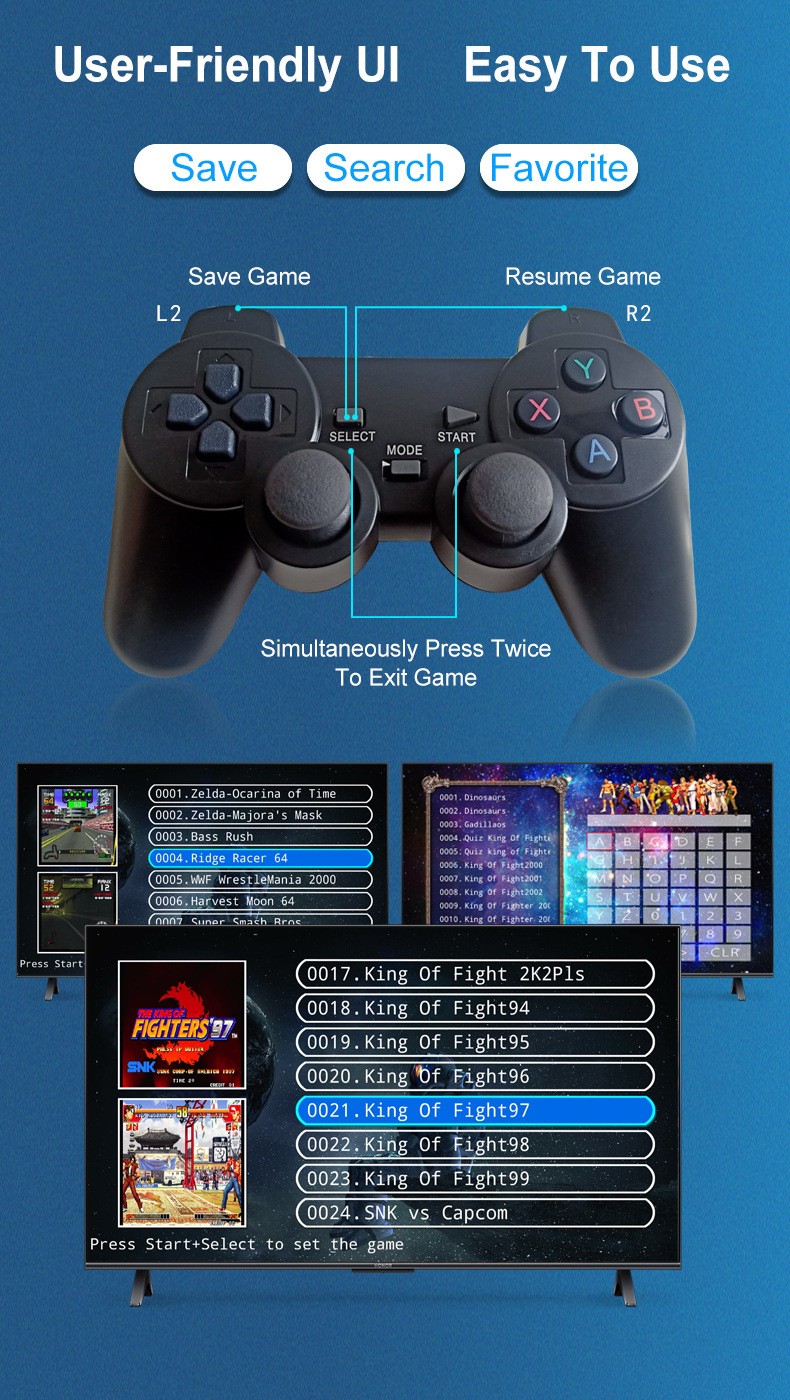 2026 Upgraded Retro Gaming Console Stick Pro, Video Games Stick with 8K HDMI Bui