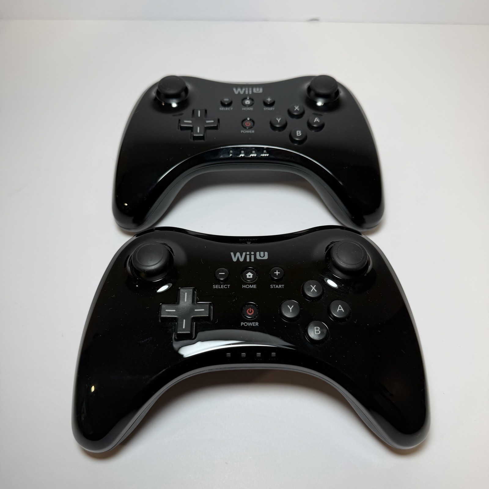Nintendo Wii U 32GB Black Console Gamepad Cords Two Controllers Tested Working