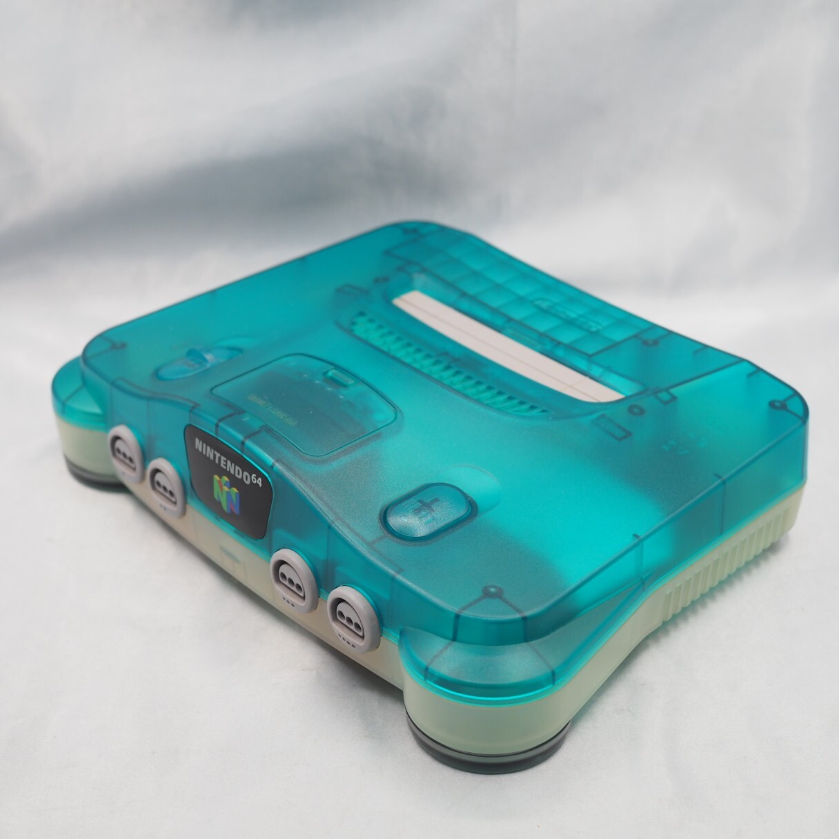 Nintendo 64 Console 2 Controllers NUS-001 Clear Blue Region Free Working Japan