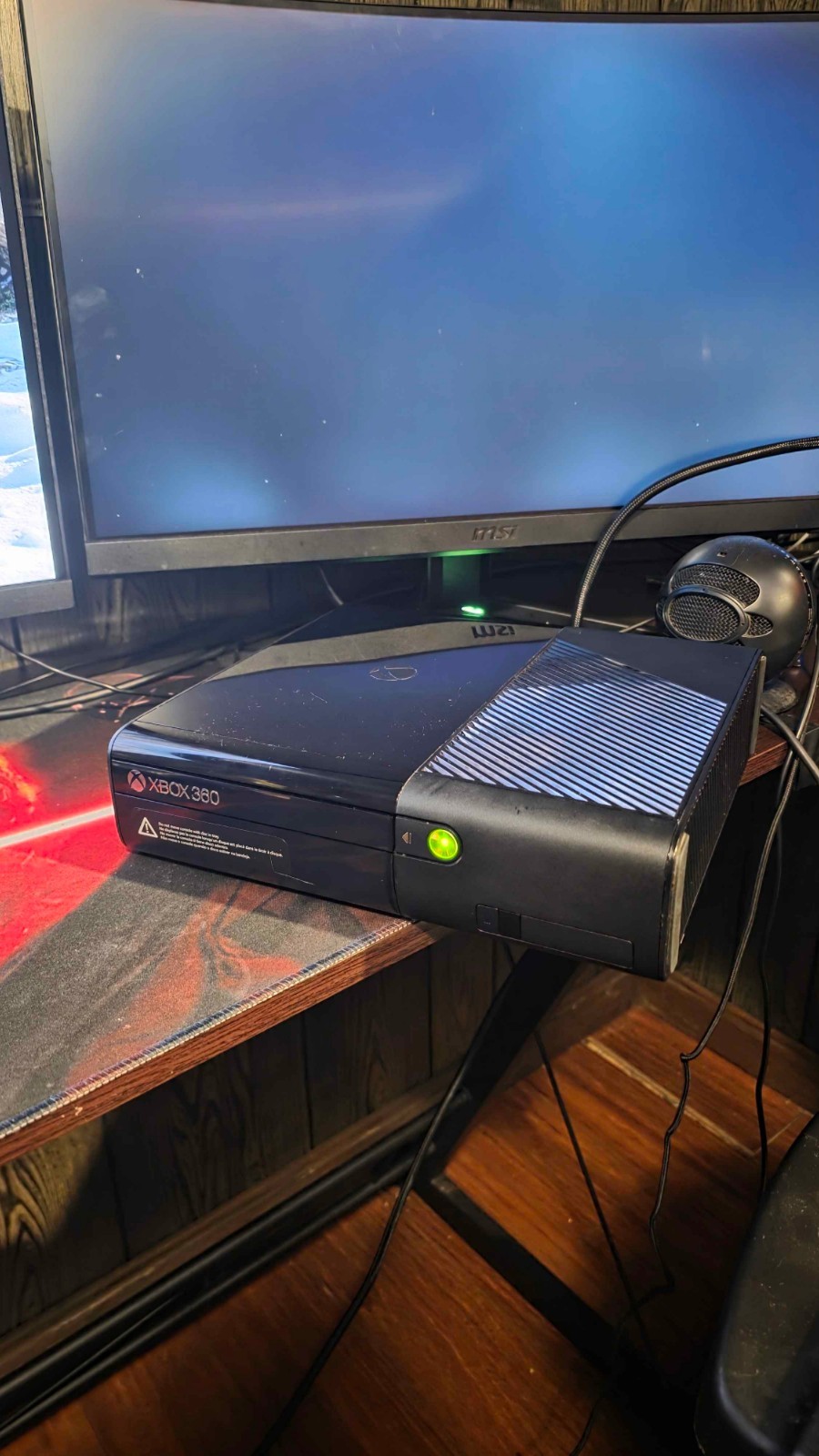Microsoft Xbox 360 E 500GB Console with two controllers and 12 games