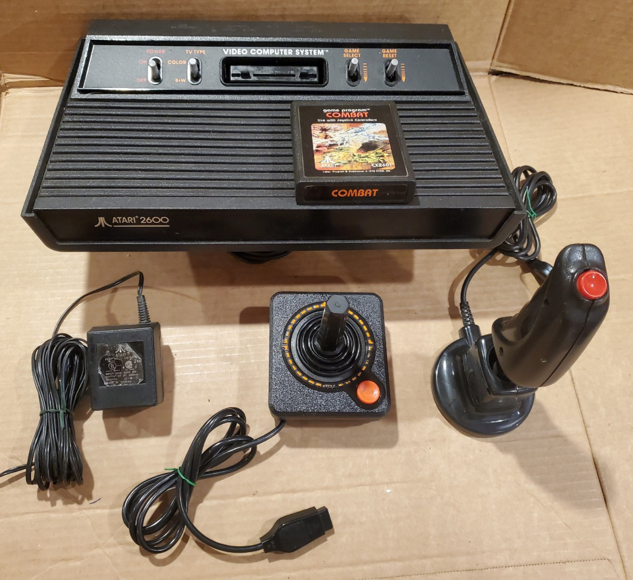 Atari 2600 Darth Vader Console System Bundle W/ gameTested OEM Power Cords