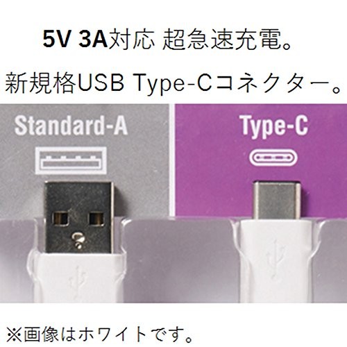 ELECOM USB Cable for Smartphones USB AC Certified Type-C 0.5m White