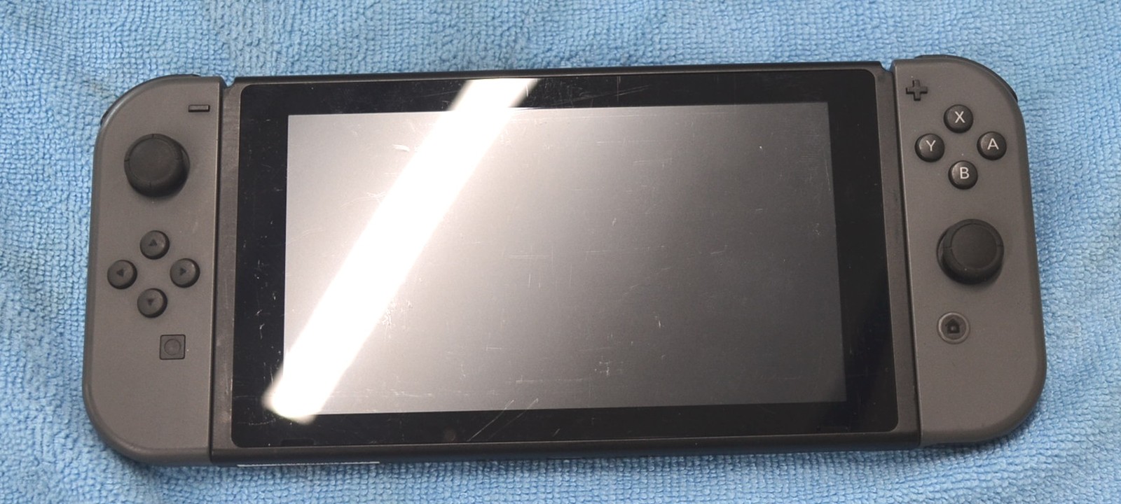 Nintendo Switch Console & Gray Joycons – No Charger or Dock **Read Description**