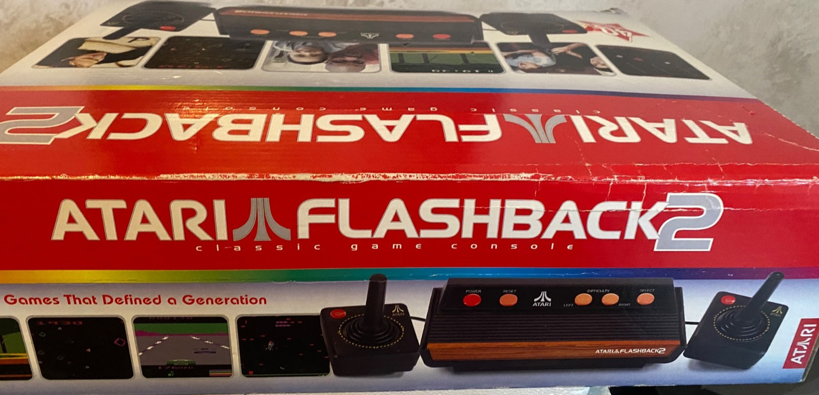 Atari Flashback 2 Classic Game Console complete w/ 40 Built-In Games-Tested-Mint