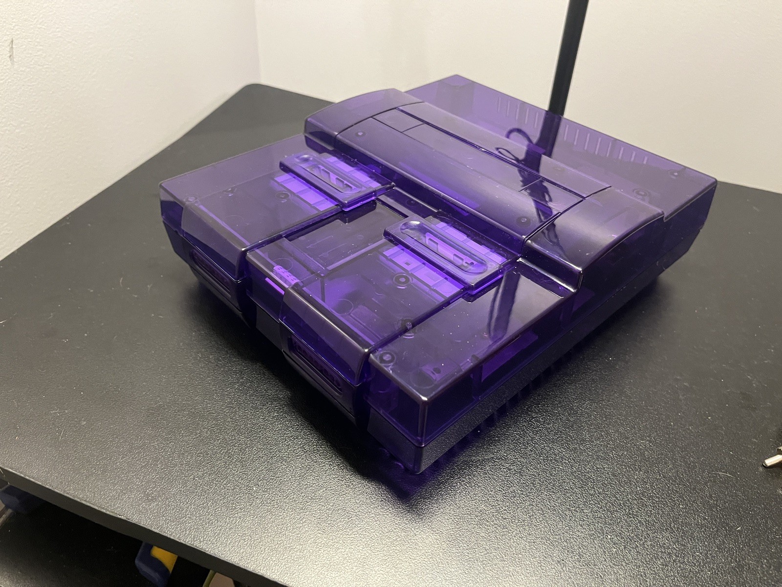 Custom Atomic Purple Super Nintendo Bundle With Donkey Kong Country