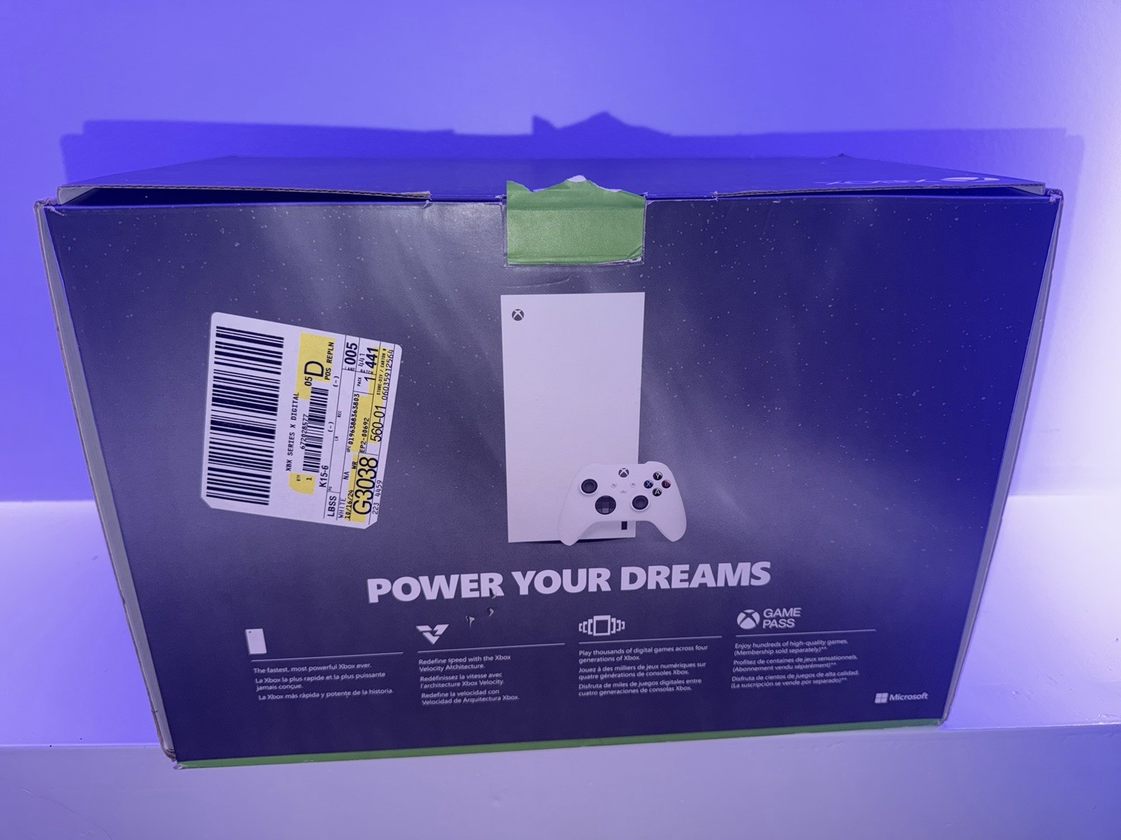 Original Empty Box – Xbox Series X All-Digital (White) + Internal Cardboard Inse